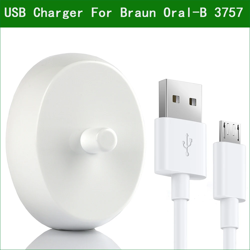 3757 5V USB Charger For Braun Oral-b Electric Toothbrush D12 S12 S18 D17 D18 D19 D20 D29 D34 OC18 OC20