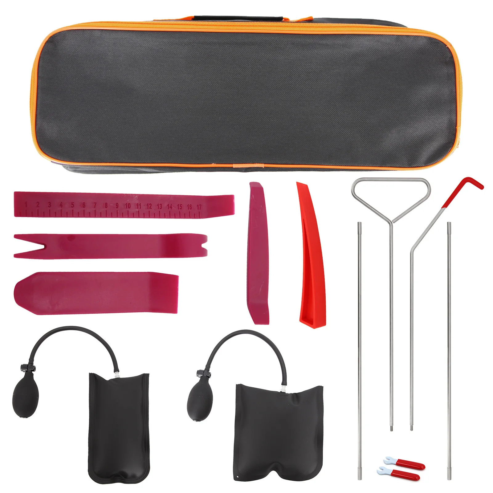 2021 Professional Automotive Car Tool Kit Easy Entry Long Reach Grabber, Air Wedge Bag Emergency Tool Kit for Cars Truck