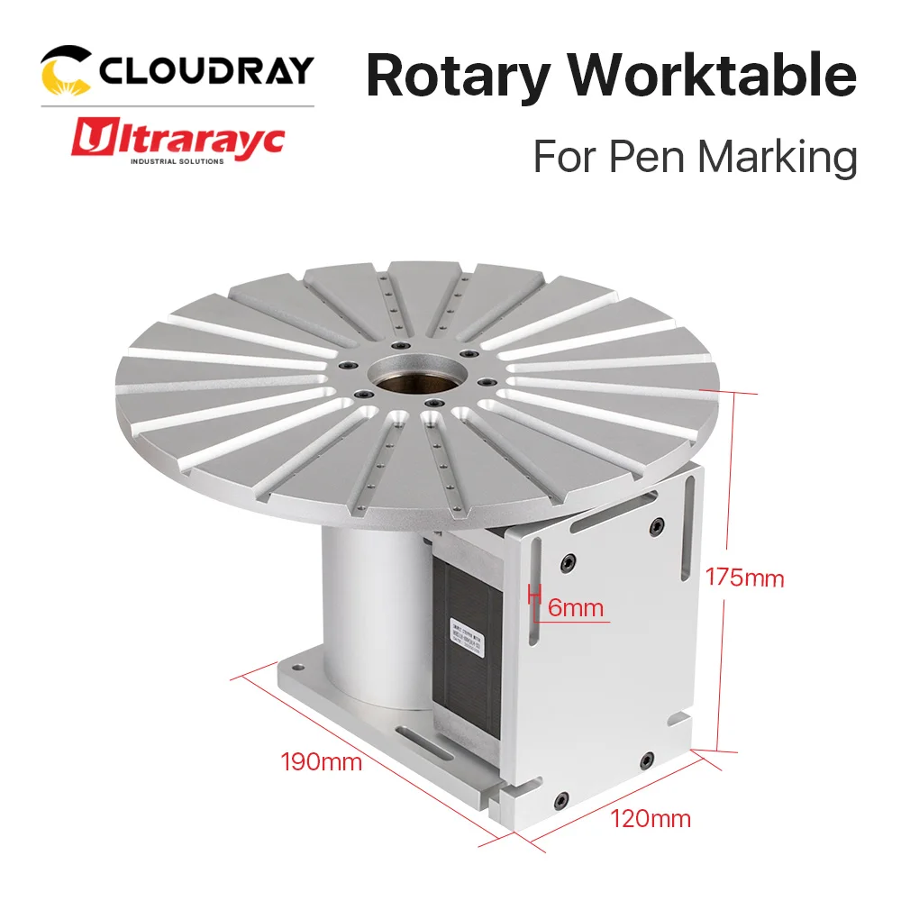 Ultrarayc Rotary Worktable 20 Slots Neam 34 Motor & Driver Rotary Device for Pen Marking Fiber Laser Machine Co2 Marking Machine