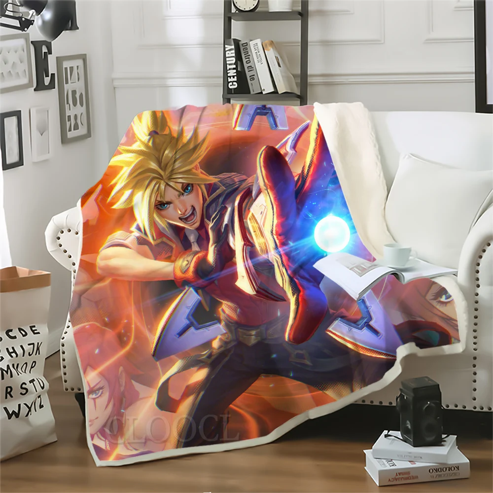 

CLOOCL Battle Academia Ezreal Splash Art LoL Blanket Printed Fashion Sofa Throw Blanket for Beds Teenager Home Adult Kids Quilt