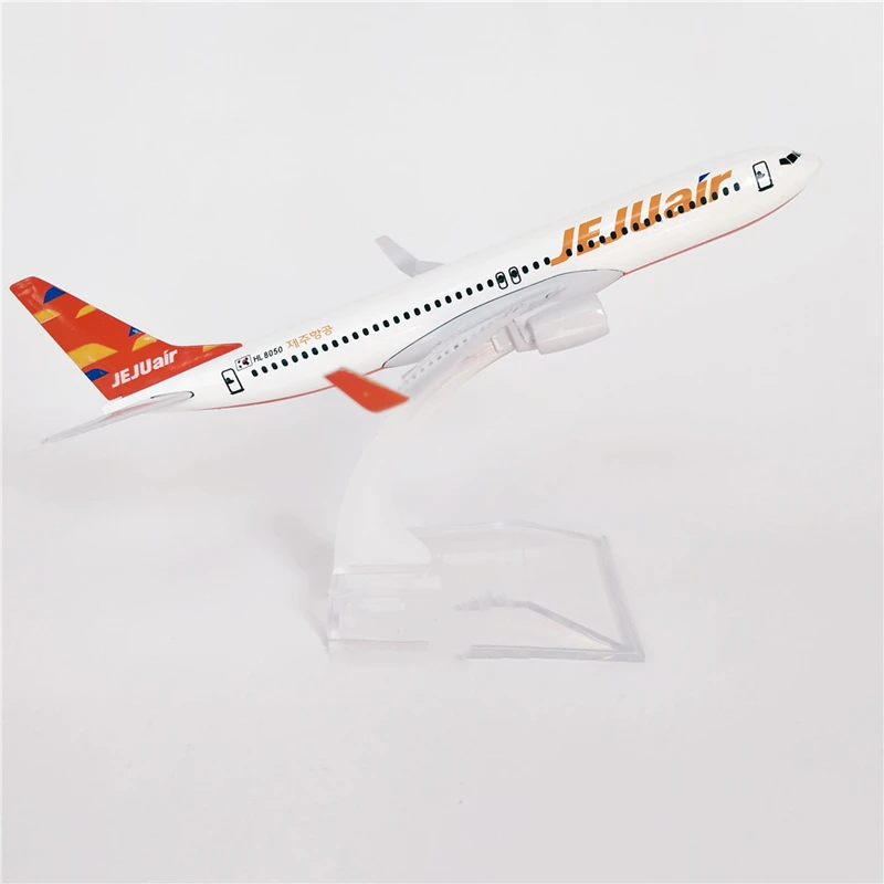 

16cm Korea Jeju Air Airlines Boeing B737 Airplanes Model Plane Alloy Metal Aircraft Diecast Toy Kids Gift Collectible Display