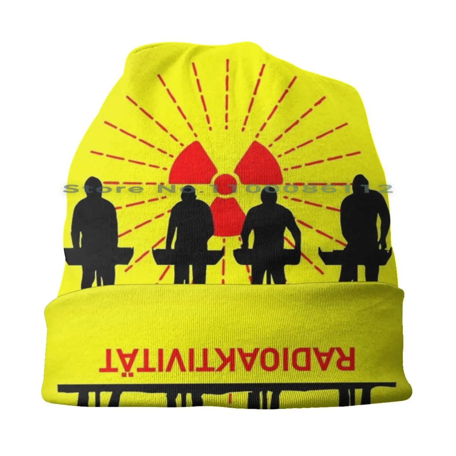 Radioactivity Beanies Knit Hat Krautrock Eletronic Kraftwerk Biohazard Chernobyl 70s Music Synthwave Brimless Knitted Hat