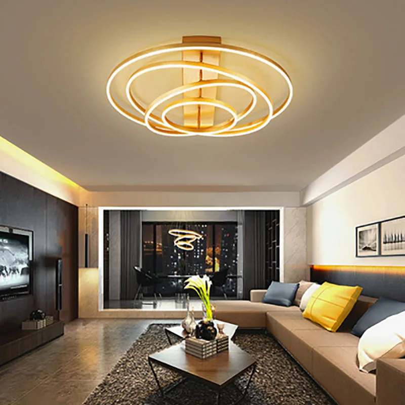 Bedroom Light Simple Modern Atmosphere Home Fashion Creative round LED Ceiling Mount Lamp Nordic Hall Dimming Lamps