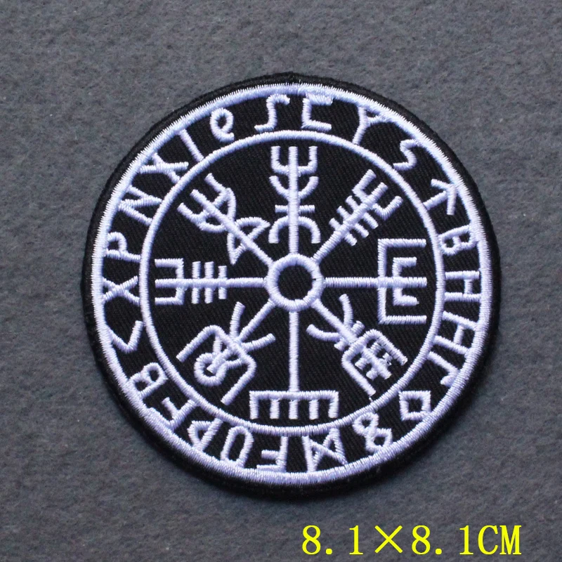 Iron on Patch Viking Patch Embroidered Patches On Clothes Runes Badges Patches For Clothing DIY Punk Clothes Stripes Decor