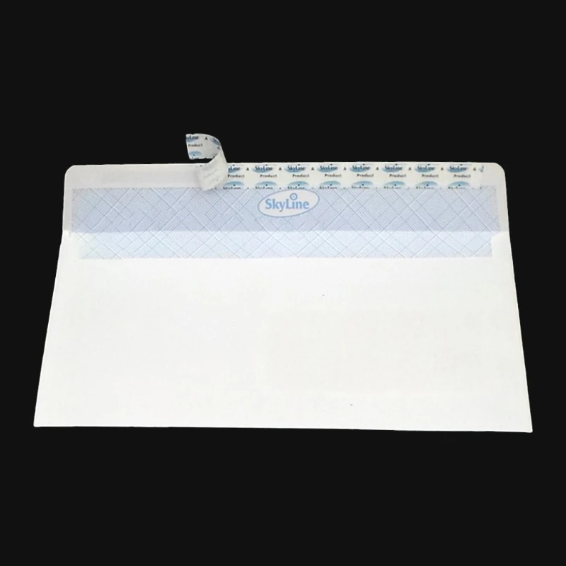 50pcs Security Envelopes with Window Confidential Seal Skyline Envelope for Card Y5GE