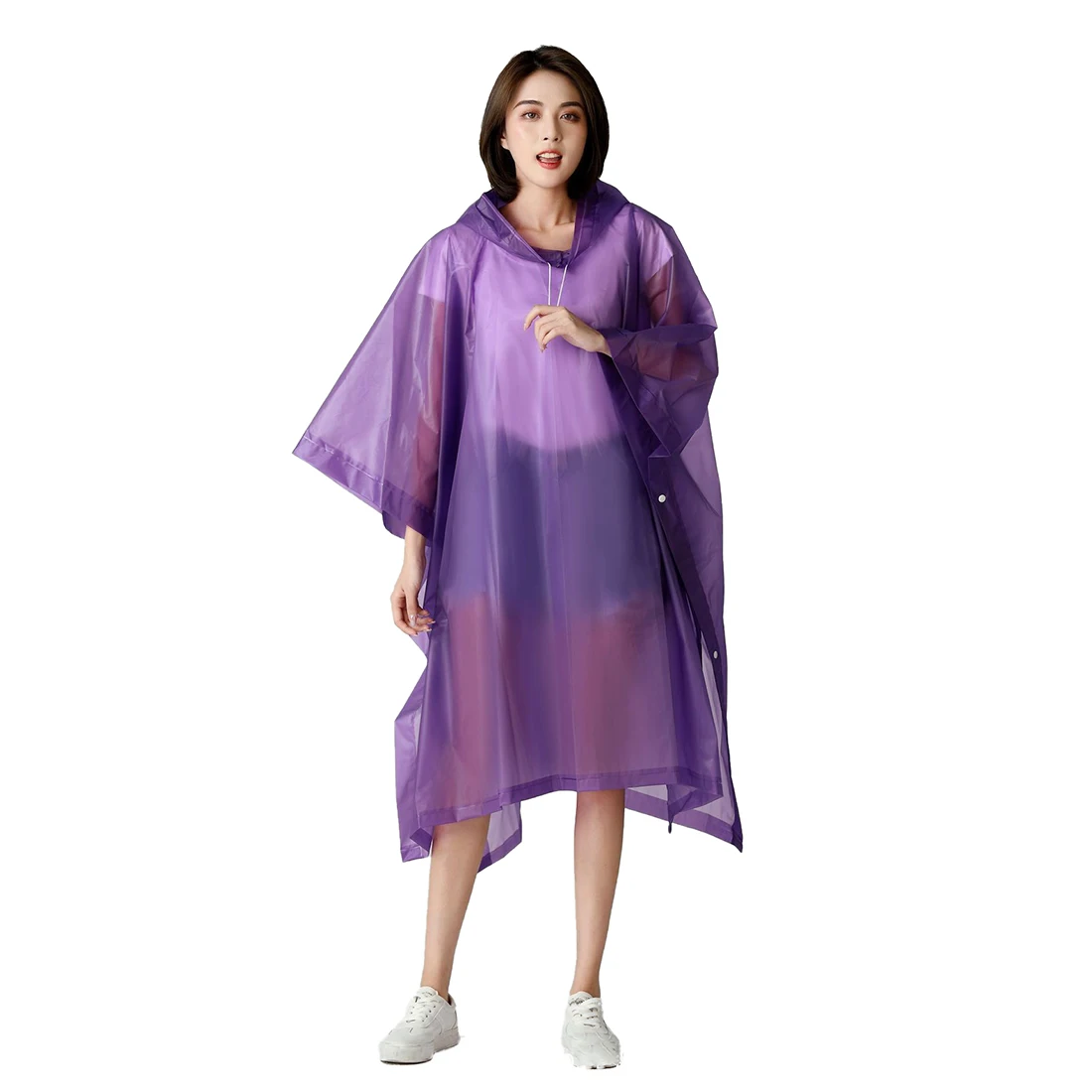 Herbruikbare Vrouwen Mannen Draagbare Regen Jas Pak Gear Regenkleding Poncho Mantel Hoodie Regenjas Voor Fietsen Vissen Wandelen Camp Met Kap