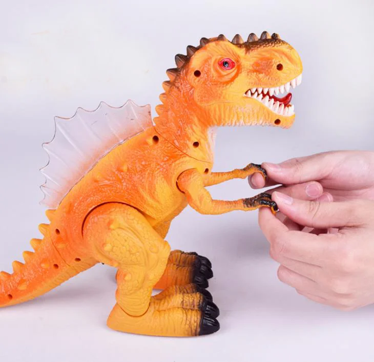 Jouet dinosaure électrique en plastique pour enfants, simulation de son luminescent, modèle animal