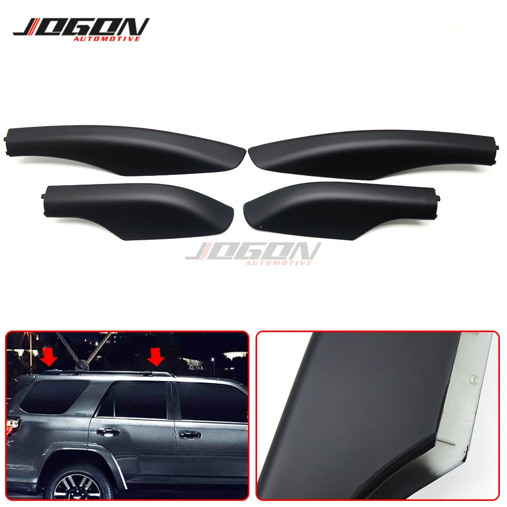 4Pcs Roof Rack Bar Rail End Cover Shell Caps For Toyota Fortuner AN50 AN60 Hilux SW4 2004 2005 2006 2007 2008 2009 2010-2015