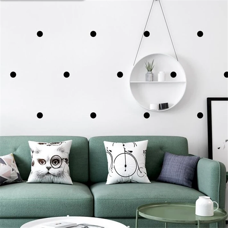 WELLYU Nordic style wallpaper ins minimalist geometric black and white dot point living room bedroom TV background wall paper