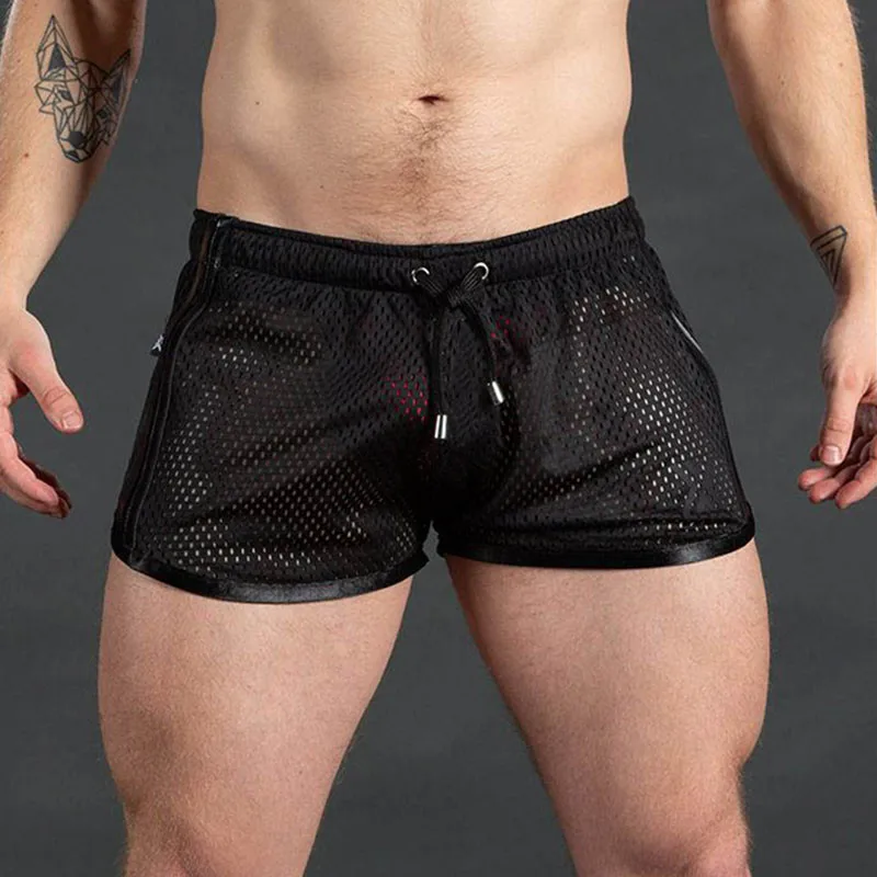 Mens Gym Fitness Shorts Bodybuilding Running sports Jogging Workout Male 2023 Summer Cool Breathable Mesh men Shorts Sweatpants