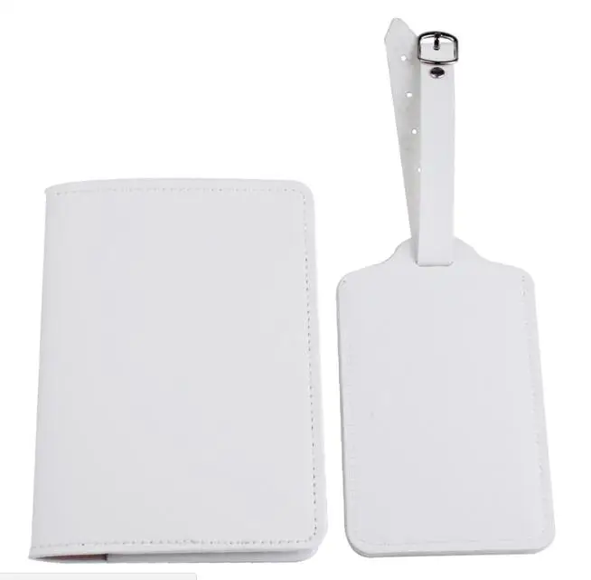 

10sets Passport Cover Set Women PU Plain Travel Short Passport Card Holder Cover &Luggage Tag