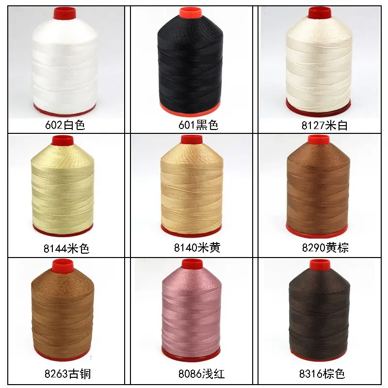 210D/12 Polyester-Nähgarn für Nähmaschine, Leder, Zelt, Jeans, Denim-Strickzubehör, Verkleidung 0,8 mm – Detail 13