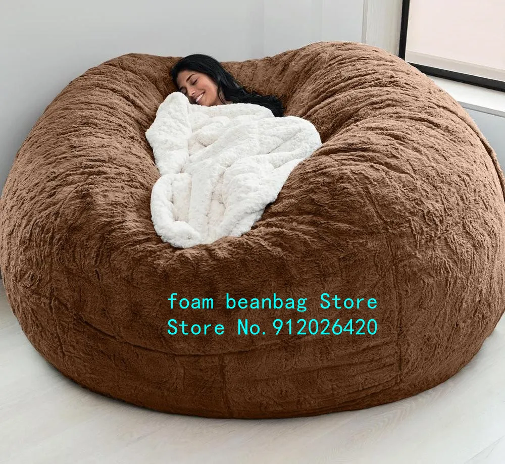 Grand Pouf Paresseux Sans Remplissage - Housse Lin Chaise Longue Tatami Salon