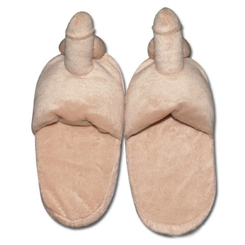 Sex Toys Sex Clothing Winter Slippers Creative Fun Penis Shoes Bronzing Penis Breast Slippers Home Funny Slippers Women Shoes