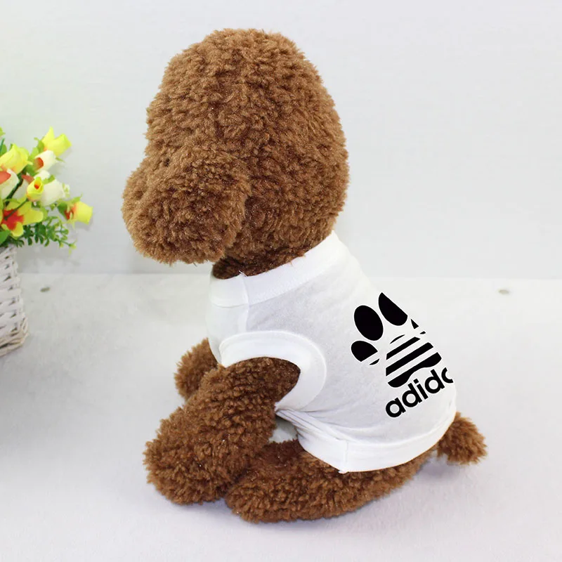 Pet Clothes Dog Vest Dog T-shirt Dog Shirt 100% Cotton Summer Thin Style Breathable French Bulldog Corgi Teddy Dog Clothes