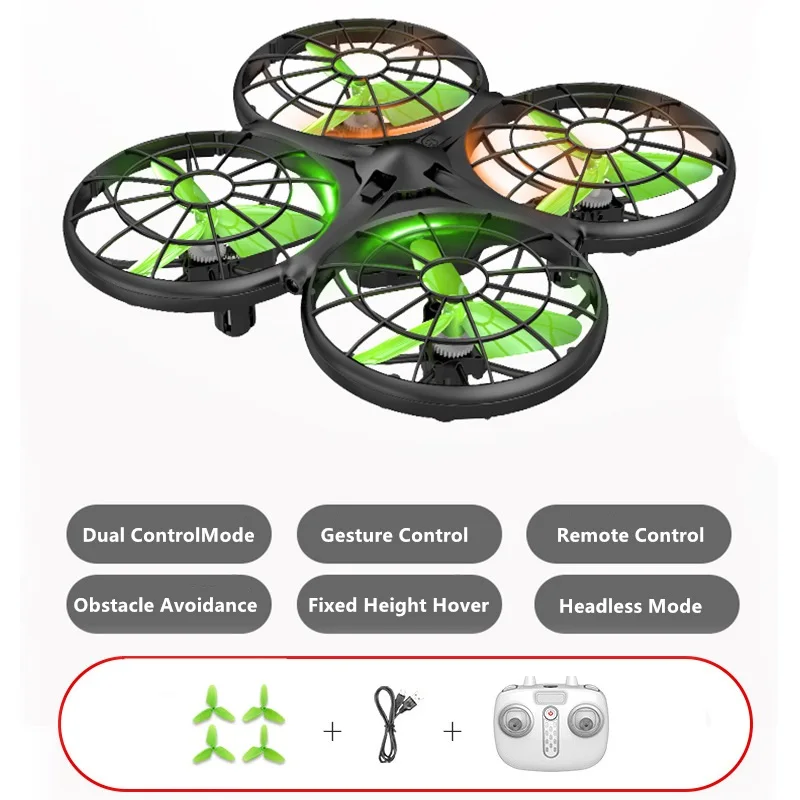 Gesture Induction Obsatcle Avoidance RC Quadcopter Stable Hover Flight One Key Takeoff/Landing Headless Mode 3D Roll RC Drone