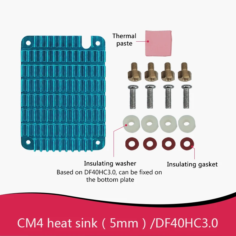 Raspberry Pi CM4 Heat Sink Height 5mm / 11mm  Aluminum Alloy Cooler Silent Based on DF40C or DF40HC3.0