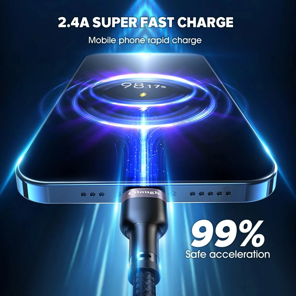 Elough Micro USB Cable 3A Fast Charging Phone Charger Fast Charging Wire For Samsung Xiaomi Android Smartphone Phone USB Cable