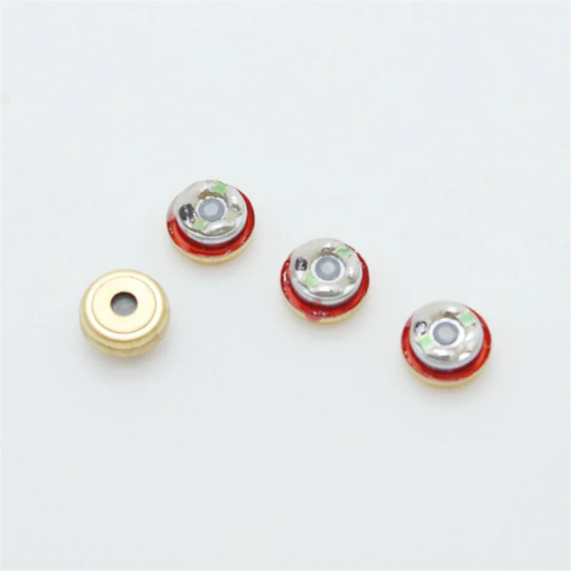 Unit speaker 8mm bidang suara lebar 8MM speaker kerucut kertas PU DIY unit headphone 16ohm 4 buah