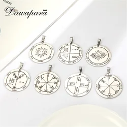 Dawapara Pentacle of Jupiter Solomon Talisman Acquiring Glory and Riches  Pendant DIY for Necklace Stainless Steel Accessories