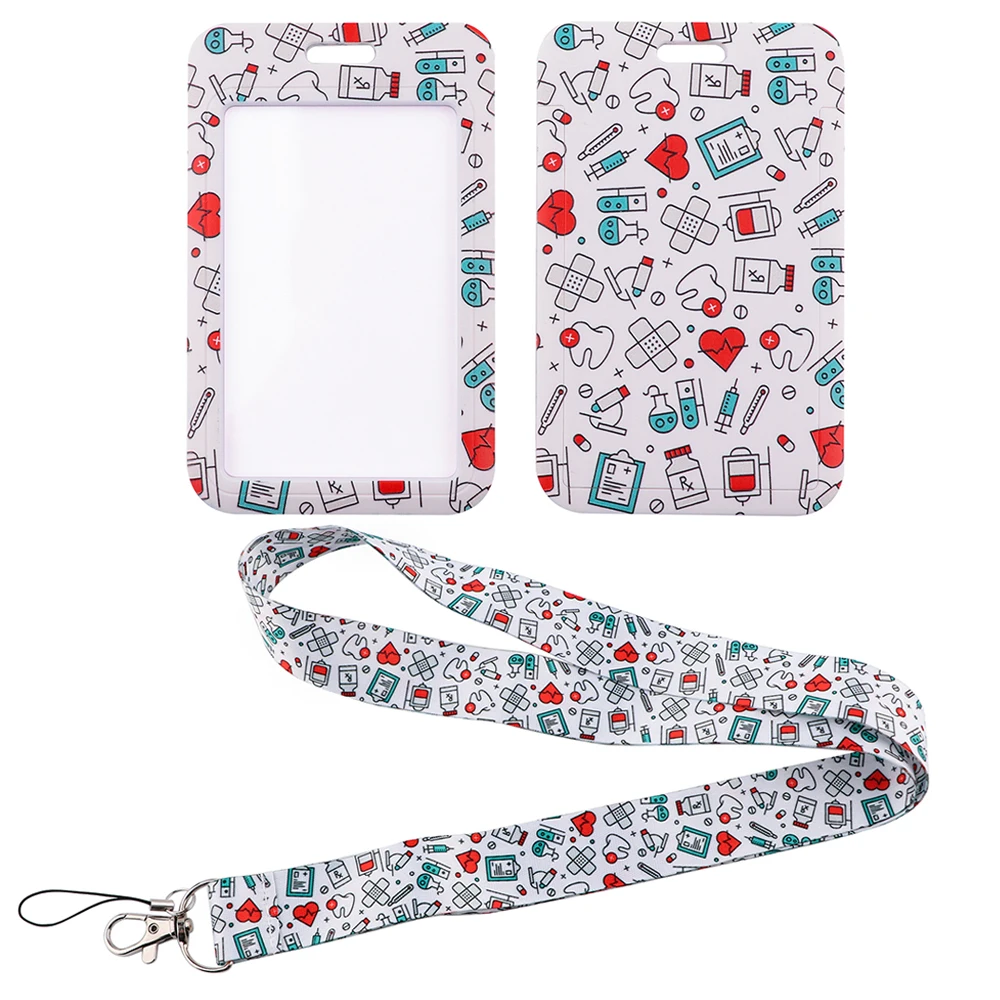 LX1006 New Doctor Nurse Lanyard Office ID Credit Wallet Card Case Badge Holder Neck Strap Keychain Phone Strap Phone Accessories