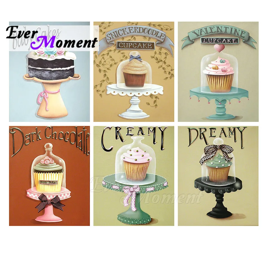 

Ever Moment Diamond Painting Handicrafts Cupcake Afternoon Tea Valentine Dessert Love Vanilla Sweetie Mosaic Cross Stitch 5L1520