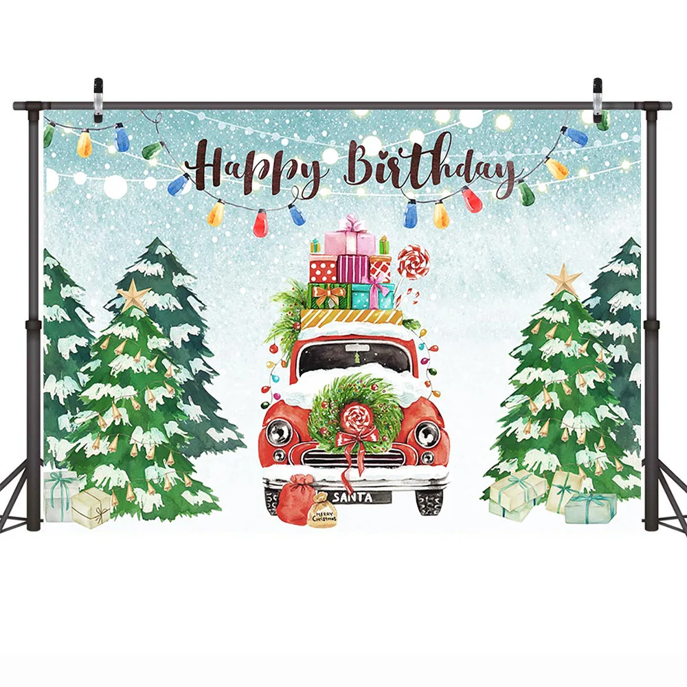 عيد ميلاد سعيد عيد الميلاد خلفية ندفة الثلج الشتاء العجائب صورة خلفية ضوء هدايا شجرة عيد الميلاد حفلة عيد ميلاد السيارة