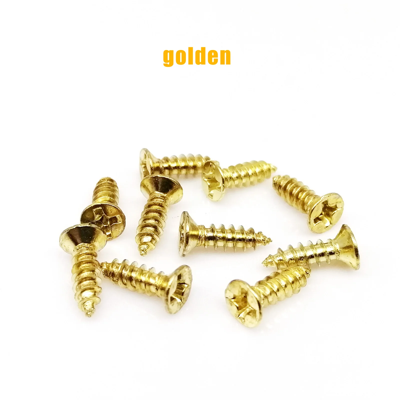 HZYUEGOU 200 Stück M2 M2.6 M3 Kleine Gold Silber Bronze Schwarze Phillips Senkkopf-Selbstschneidende Schrauben für Holzkasten-Scharniere – Detail 2