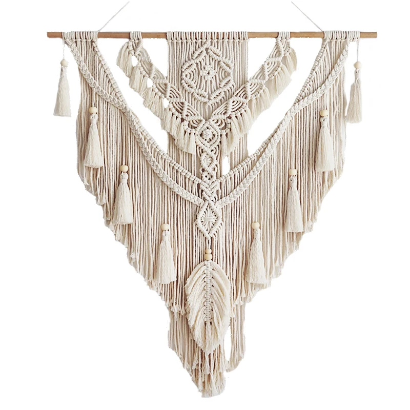 Nordic Bohemian Macrame Wall Hanging Tassel Boho Tapestry Hand-Woven For Home Decor Livingroom Bedroom Room House Decoration