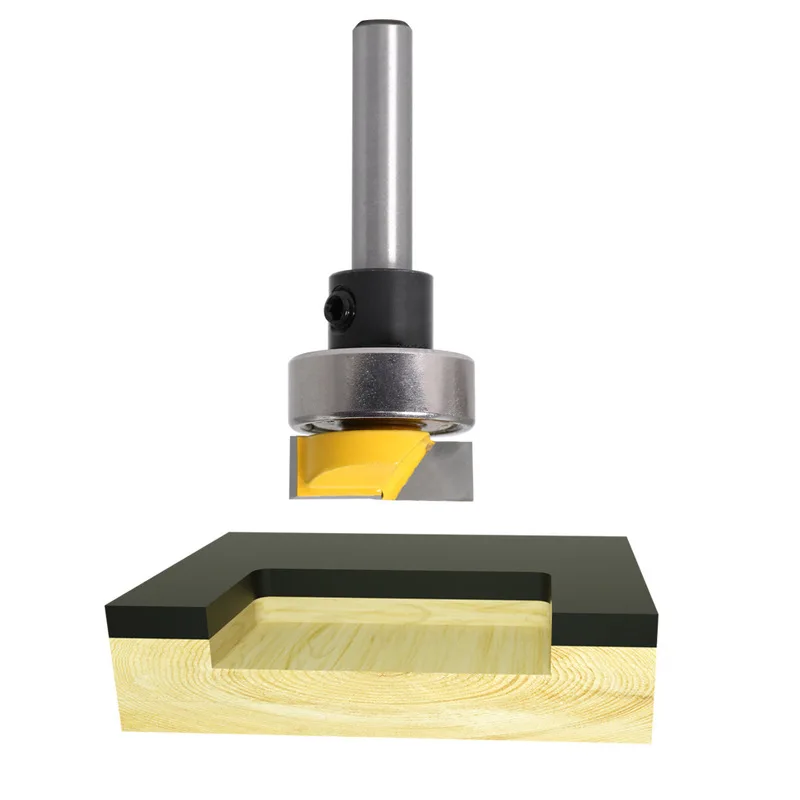 1/4 6mm Shank Bearing Flush Trim Router Bit for wood  straight bit Tungsten Woodworking Bottom knife Milling Cutter Tool