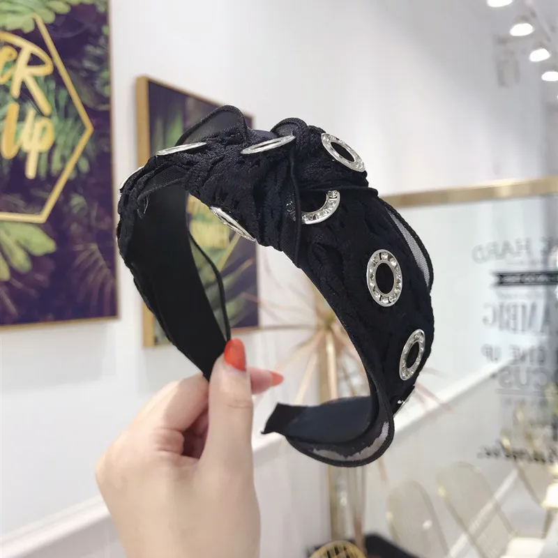 Fashion Korean style Sweet Phnom Penh hairband Women Girls Sexy Simple Hollowed lace Hair Hoop headwear Hair Accessories