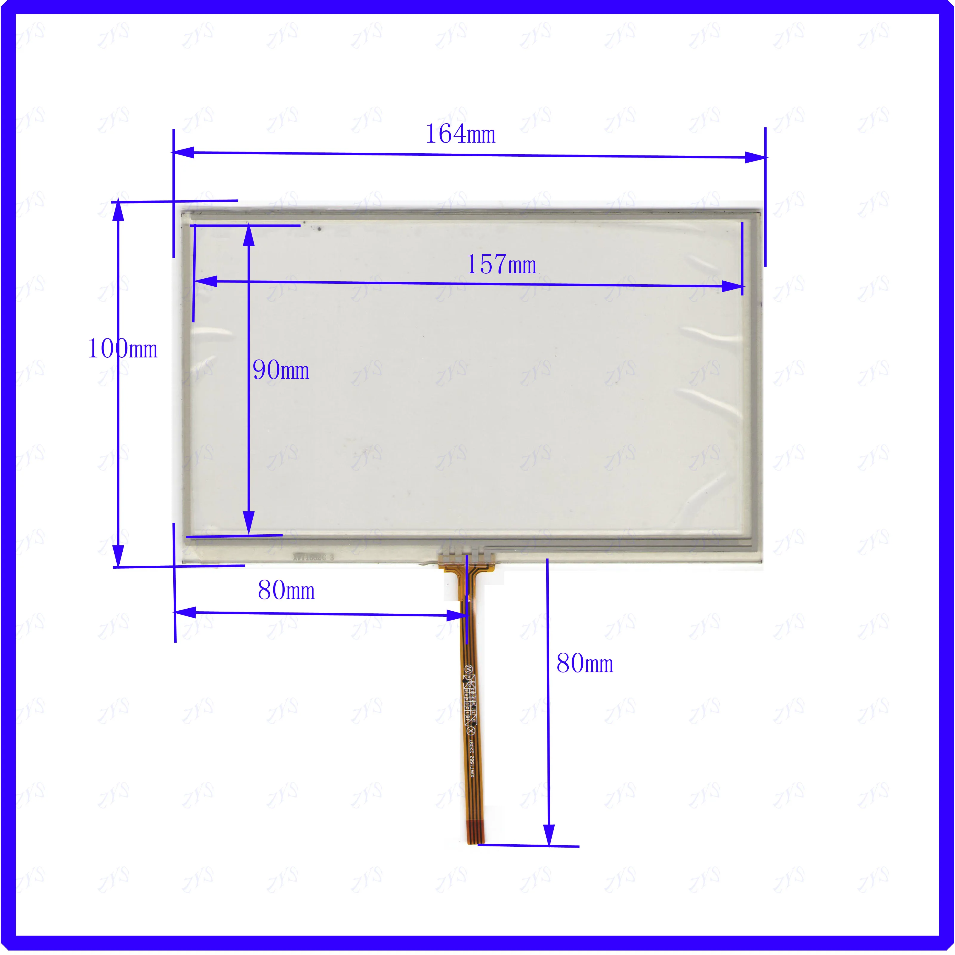 

ZhiYuSun XWT1562 4 wire TOUCH SCREEN touch panel this is compatible 164*100mm 164*100