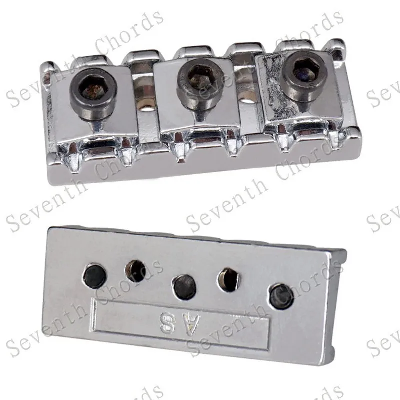 Chrom-Saitenhalter für E-Gitarren, passend für Tremolo-Brücken, 43 mm, Gitarrenzubehör, Teile für Musikinstrumente. – Detail 2