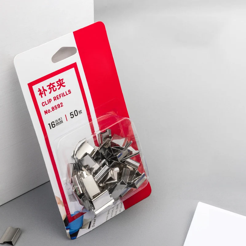 Clip Push Stapler Fixed Clips Stapler Binding Clip Reusable Portable Push Clamp Not Damage Paper For Document Paper EM88