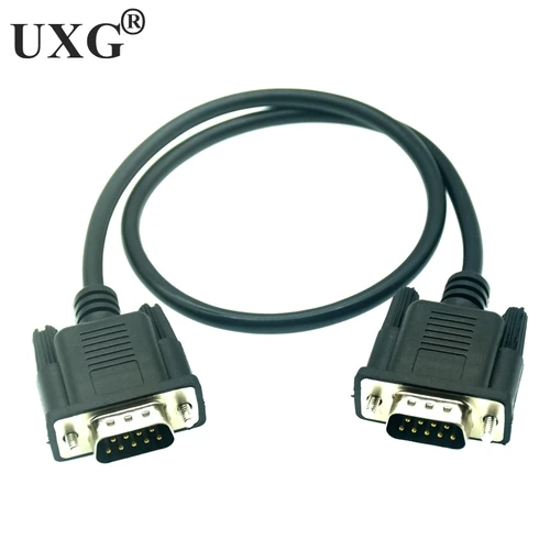 DB9 macho a macho hembra serie DB9 RS232 Cable de datos de 9 pines Cable serie convertidor de PC conector de extensión Cable corto 5m 10m