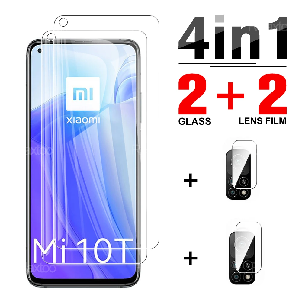 Закаленное стекло для объектива 4 в 1 для Xiaomi Mi 10T 10TPro 10TLite 10 Lite, полное покрытие, защита экрана, защитная пленка для камеры
