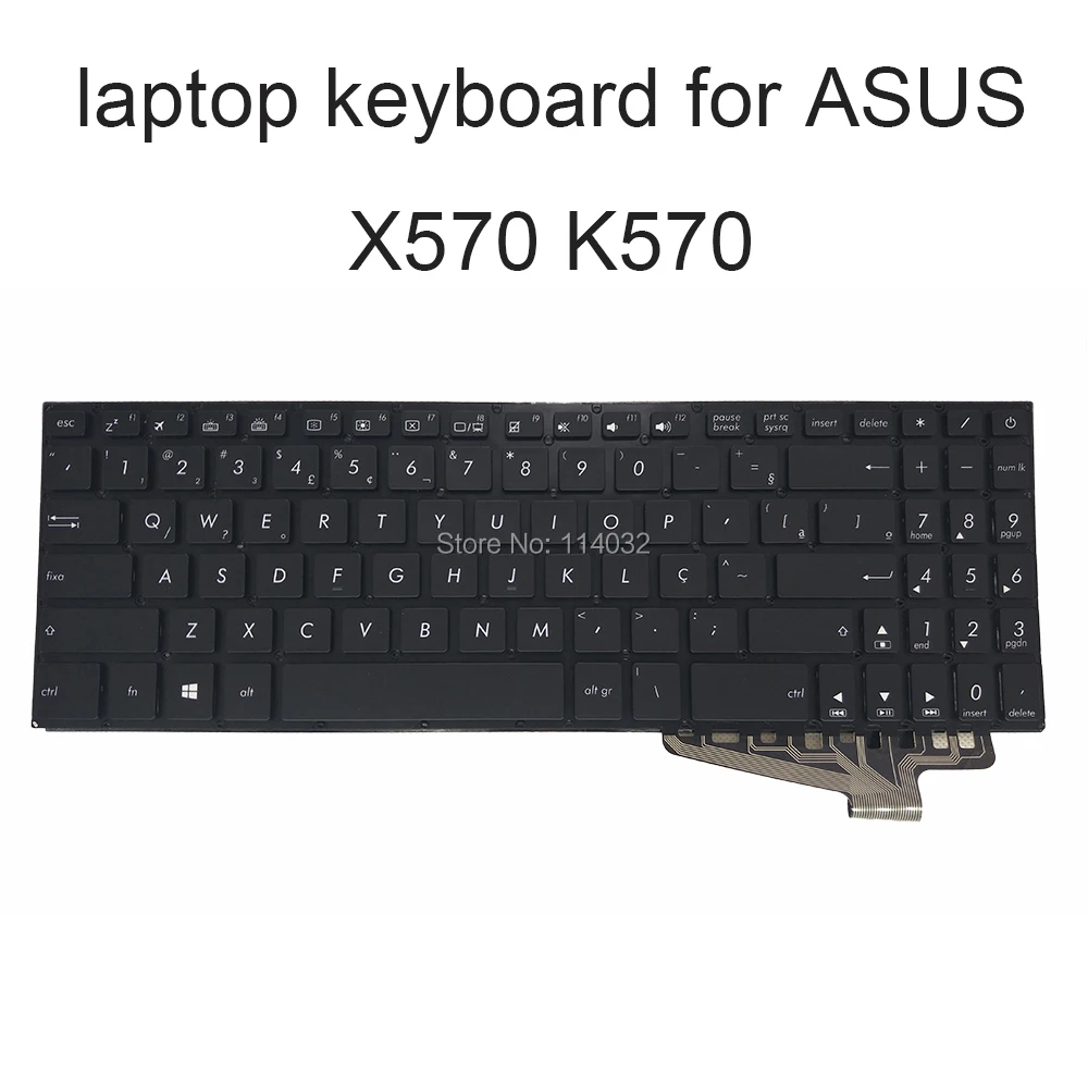 Replacement Brazil Backlit Keyboards BR Brazilian for ASUS VivoBook 15 X570 X570UD K570UD K570ZD M570DD 560bbr00 5602BR00