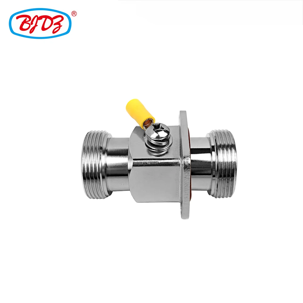 Free Shipping 1 PC 7/16 DIN Female Flange 4 Hole Waterproof to 7/16 DIN Female RF Surge Arrester