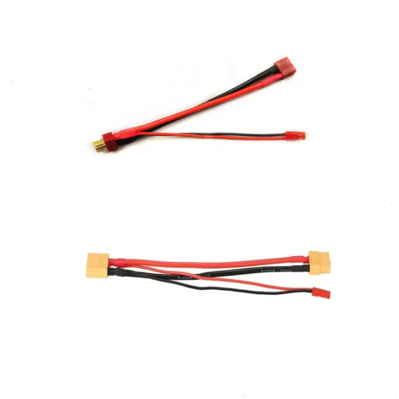 Rc aeronaves deans t plug xt60 cabo de extensão com jst paralela bateria conector adaptador de plugue para rc fpv multirotor carro aéreo