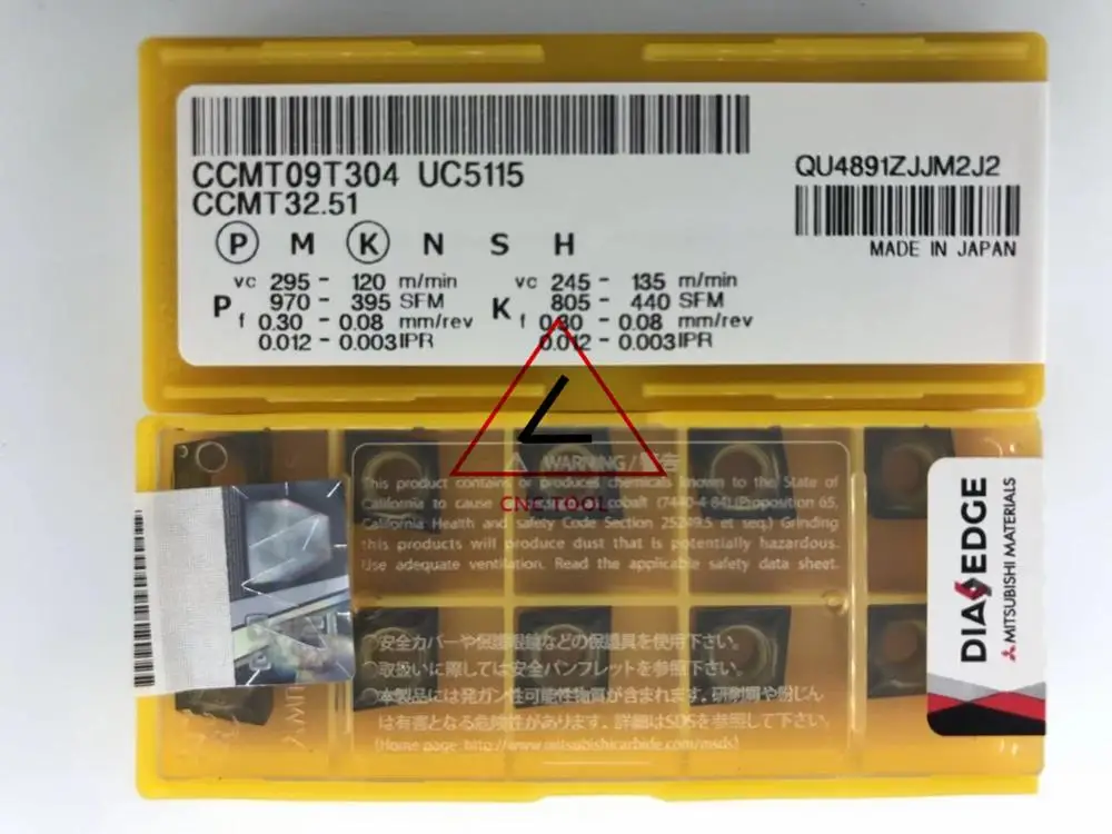 

CCMT 09T304 UC5115 10pcs original turning insert DIAEDGE