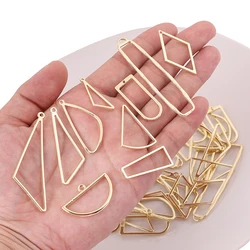 10pcs Gold Color Triangle Geometric High Quality KC Charms Pendant For Jewelry Making DIY Earring Making Accessories