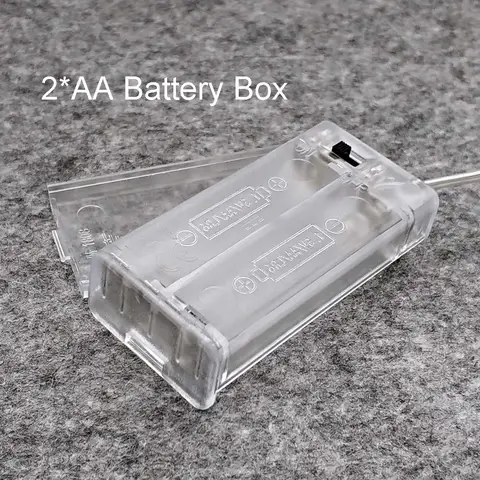 AA Battery Holder Case with Switch 2 Pack SZEKS
