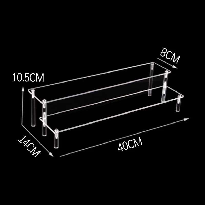 Acrylic Display Stand for Mini Action Figures Toy Model Stand Holder Rack Transparent Doll Pottery Clay Figurine Ladder Shelf