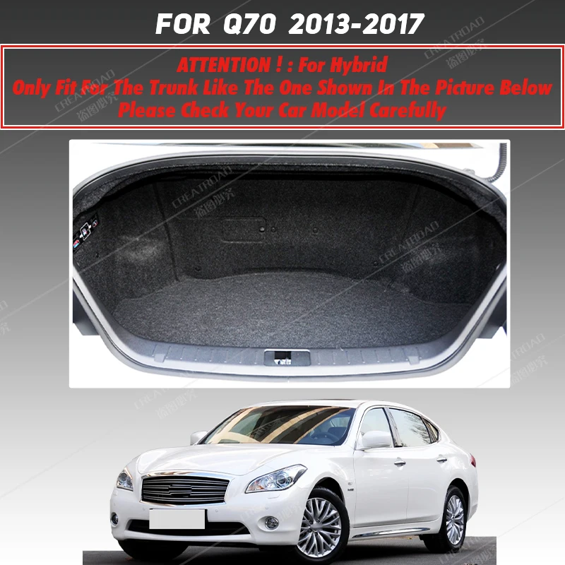 Car trunk mat for Infiniti Q70L Q70 Hybrid/Non-hybrid 2013 2014 2015 2016 2017 cargo liner carpet interior accessories cover