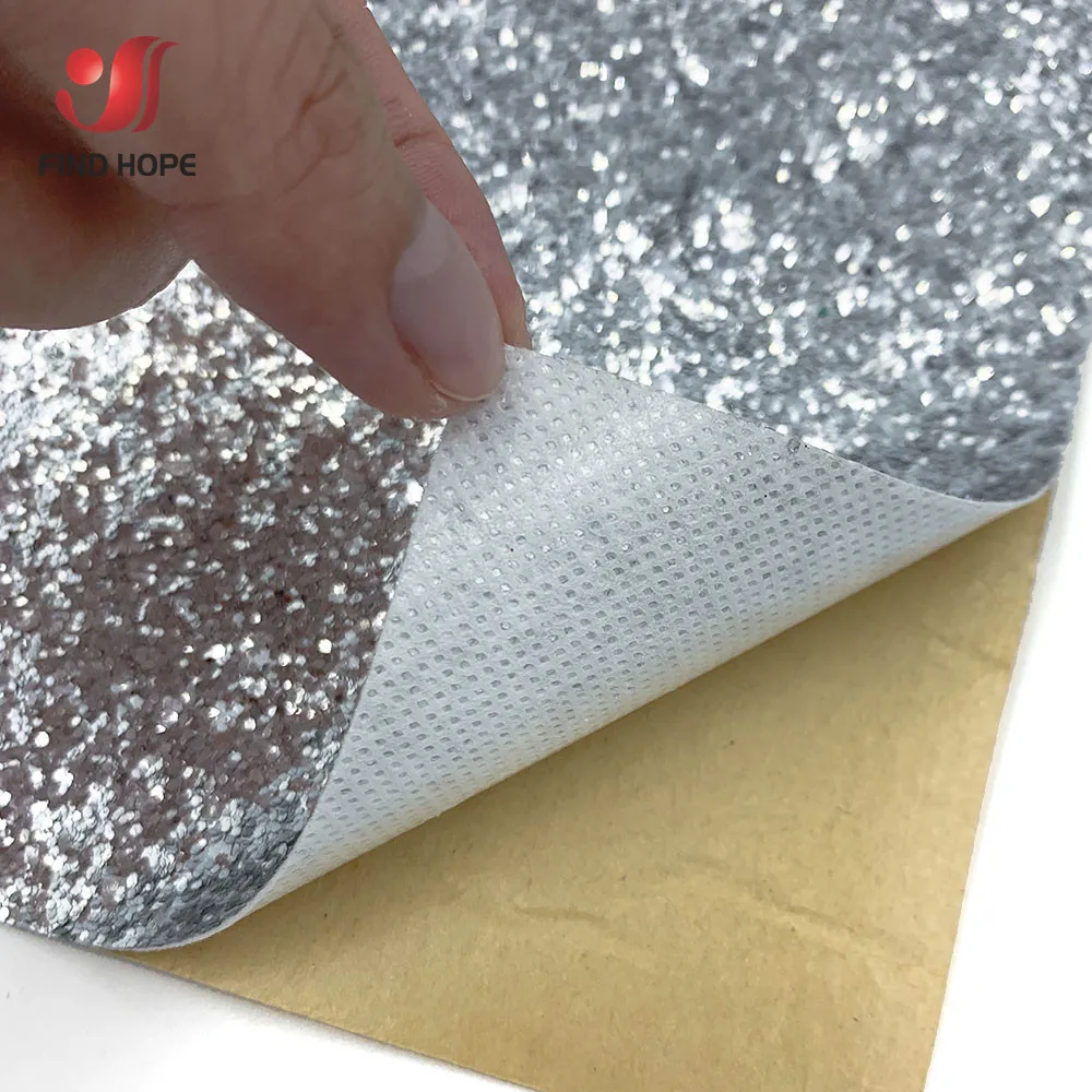 8 fogli 20x15 cm pacchetto autoadesivo grosso glitter tessuto in pelle sintetica materiale fatto a mano fai da te carta da parati scale decorazioni artigianali