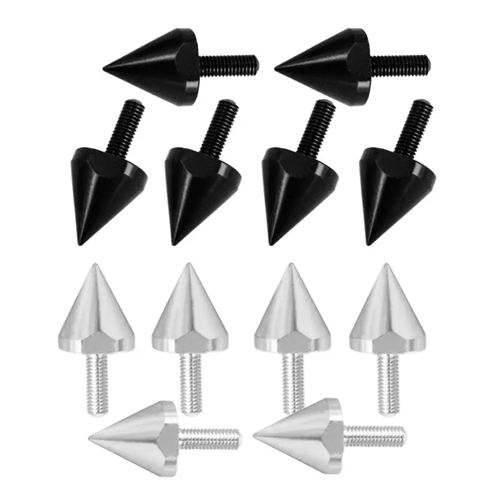 6 Pcs Universal 5mm Aluminum Motorcycle Windshield Screw Spike Bolt Mounting Kit