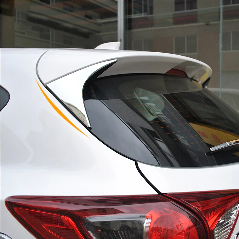 For Mazda CX-5 CX5 2012-2016 Car Body Accessories Styling ABS Chrome Rear Window Spoiler Side Wing Cover Trim Bevel Garnish