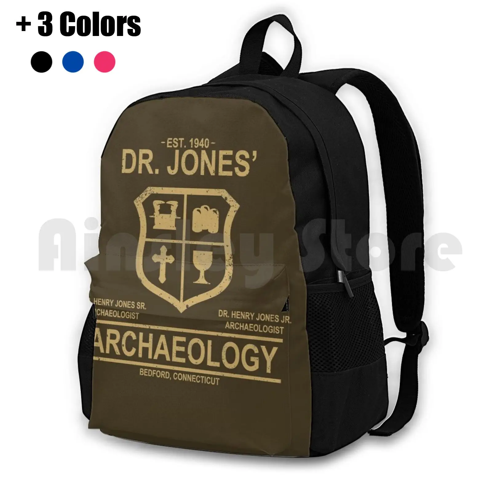 Dr. Jones' Archaeology Outdoor Hiking Backpack Waterproof Camping Travel Indiana Jones Archaeology Indy Jones Dr Jones Movies