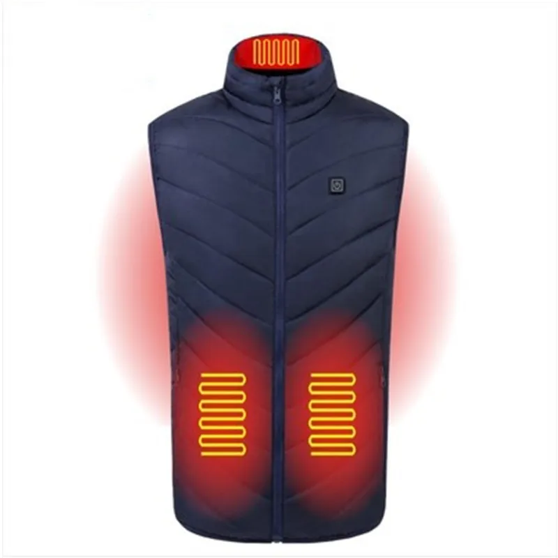 

Four-zone heating suit smart constant temperature men and women can wear USB heating cotton jacket stand-up collar heating vest