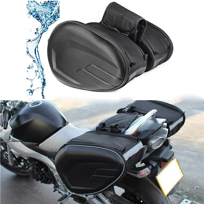 

Motorcycle Helmet Travel Bags Suitcase Saddlebags and Raincoat 36L-58L+ Plastic Plates Racing Race Moto Side Bag for Yamaha